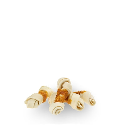 Petstyle vivant noué Bot blanc avec poulet