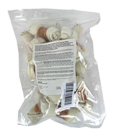 Petstyle vivant noué Bot blanc avec poulet