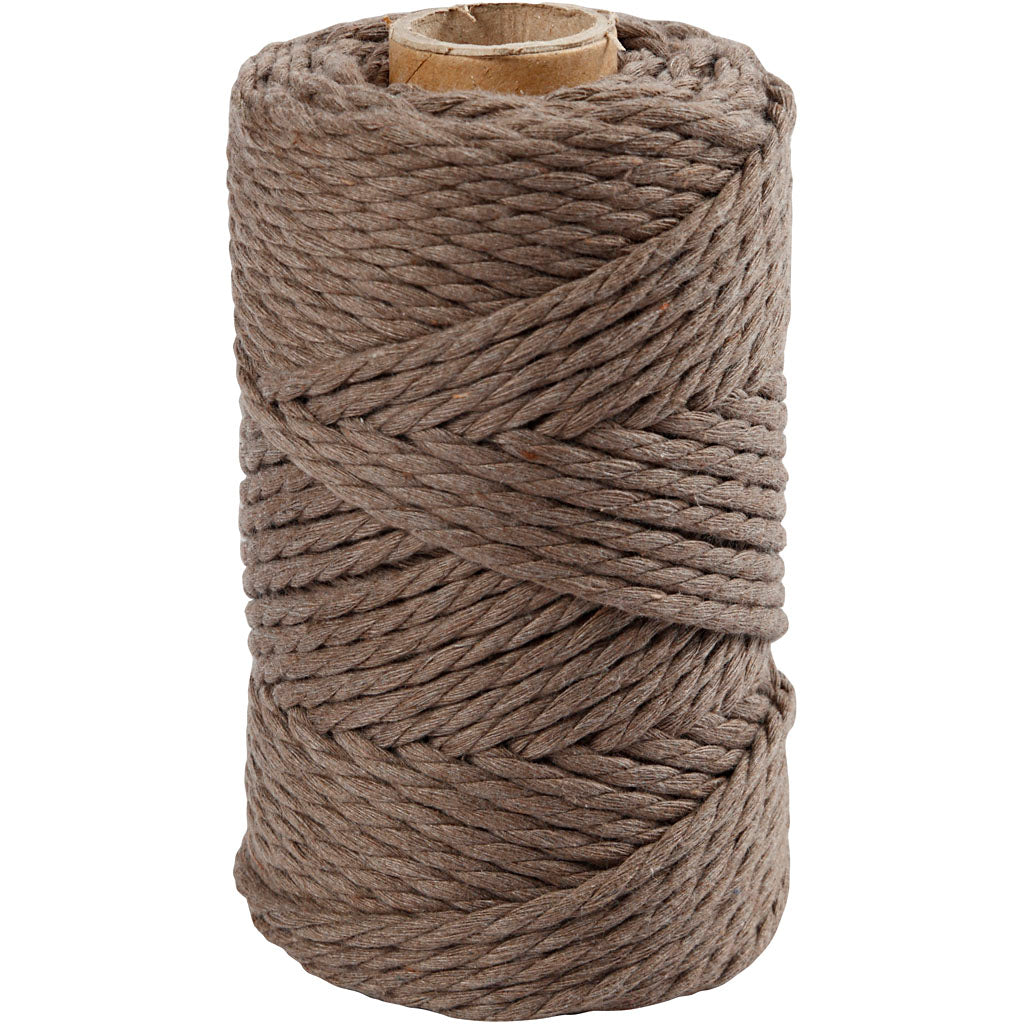 Creativ company macramé cord, length 55 m, depth 4 mm, light brown, 330 g, 1 roll
