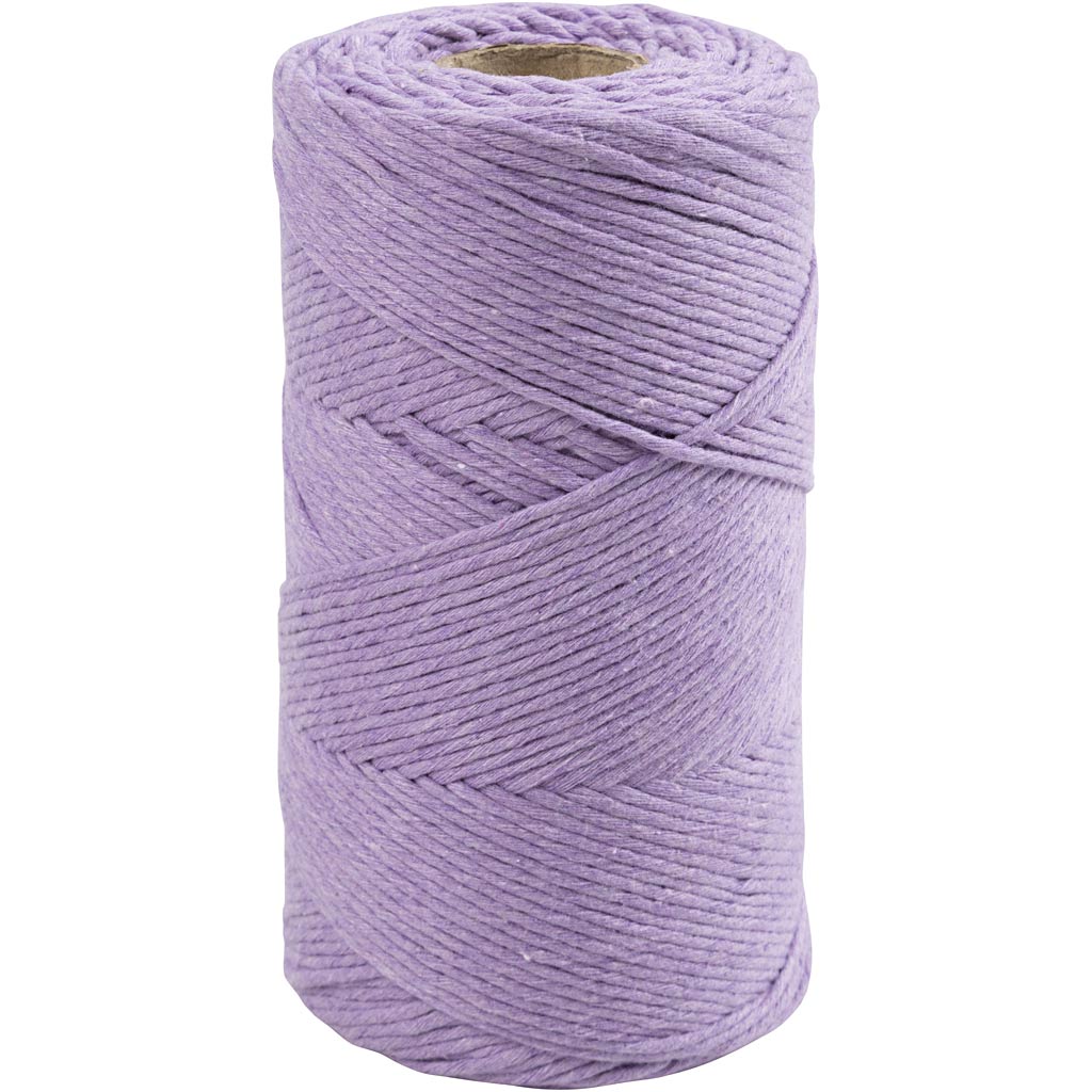 Creativ company macramé cord, l: 198 m, d 2 mm, purple, 330 g 1 roll
