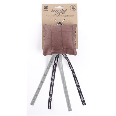 Martin cat toy angeline cross recycled leather ribbon assorted