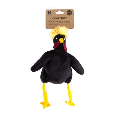 Martin Dog Toy Rooster Plush Black Recycled