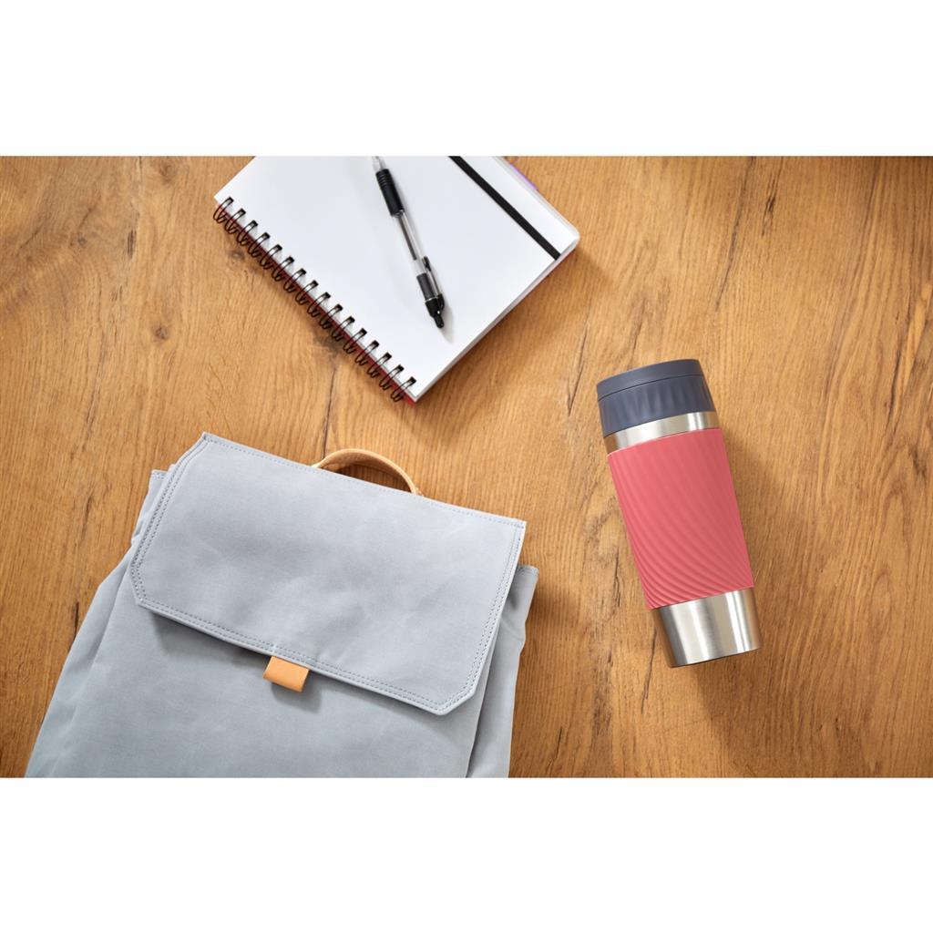 Caneca de viagem Tefal copo isolado easytwist 0,36l vermelho coral