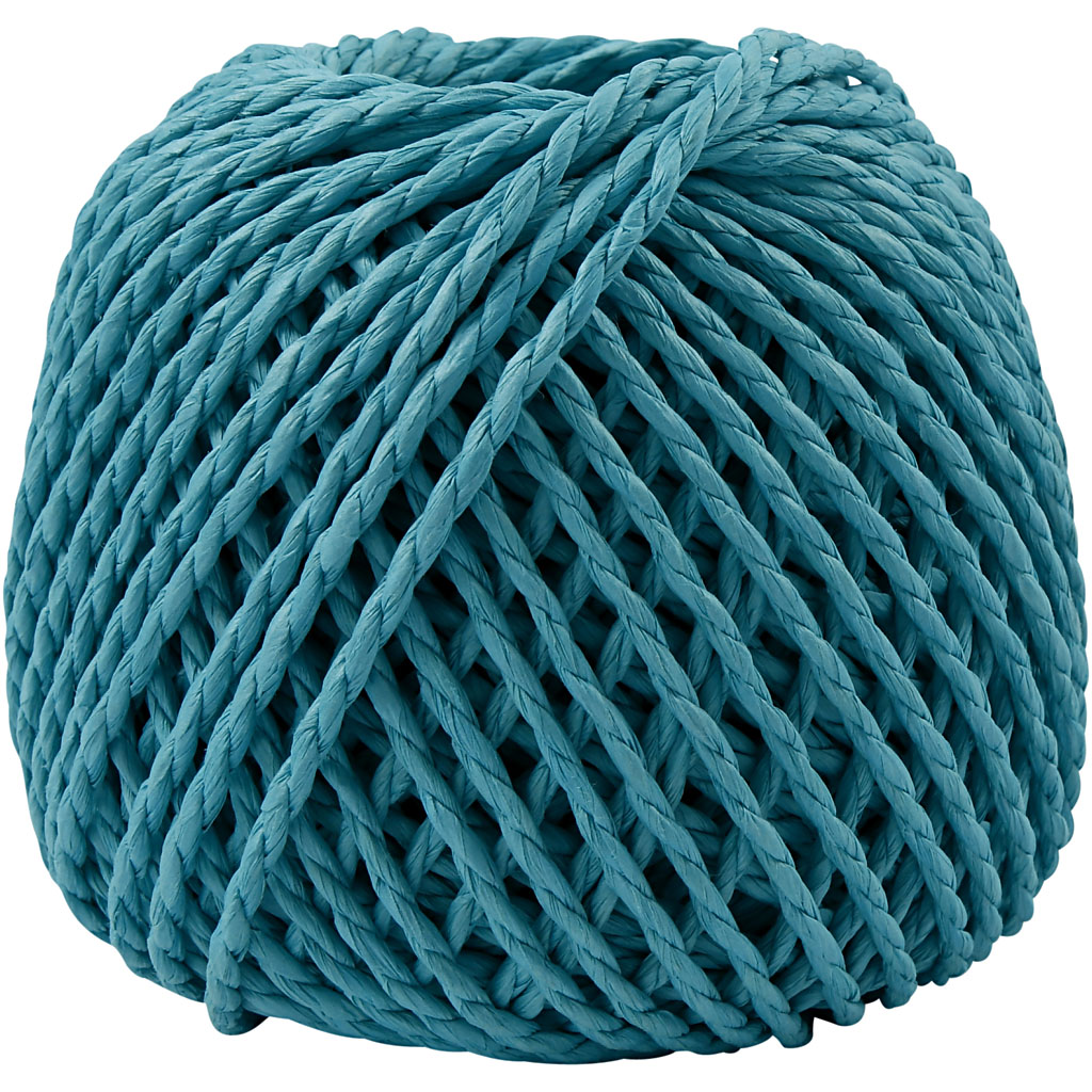 Creativ company paper yarn, thickness 2.5-3 mm, turquoise, 150 gr, 40 m 1 ball