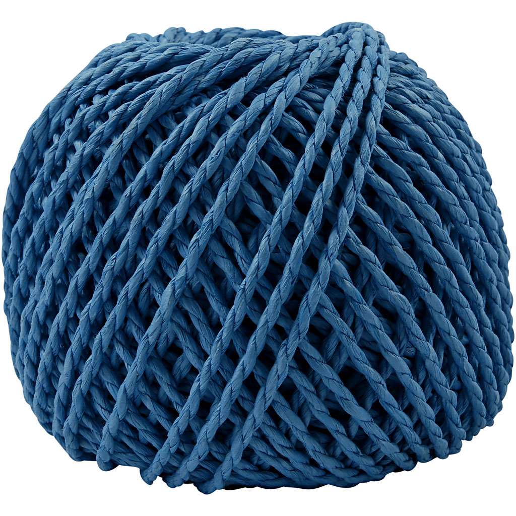 Creativ company paper yarn, thickness 2.5-3 mm, dark blue, 150 g, 40 m 1 ball