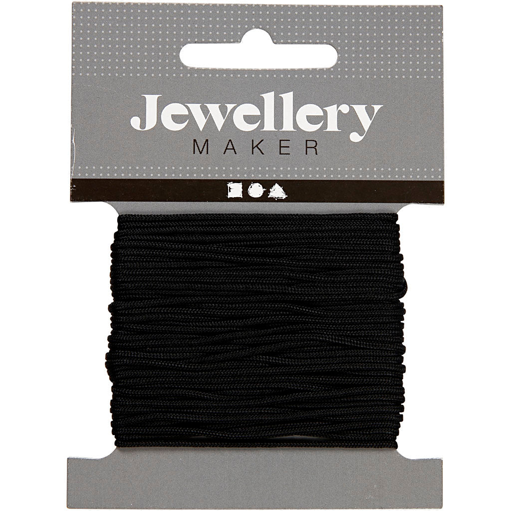 Creativ company macramé cord, thickness 1 mm, black, 10 m 1 roll