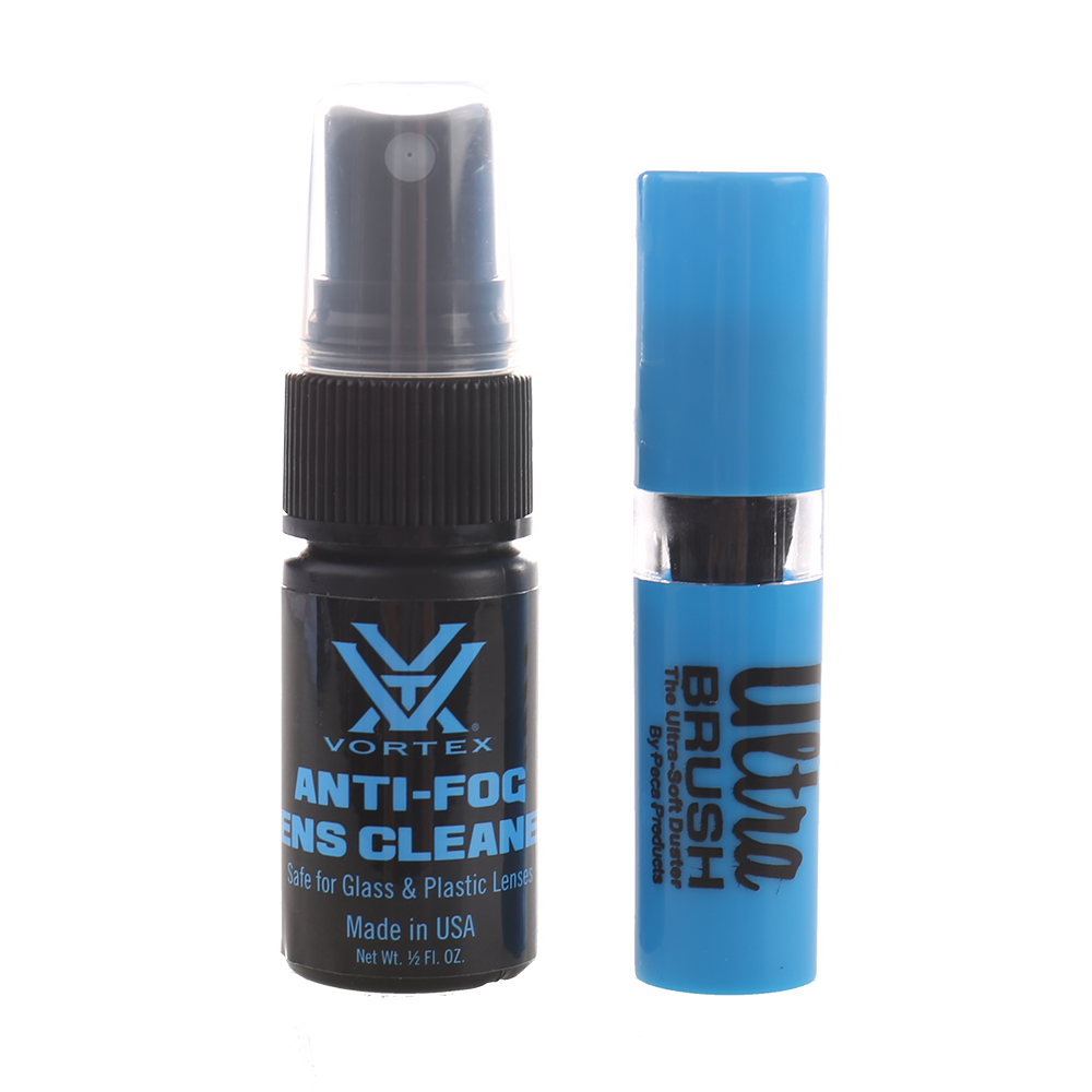 Vortex fog free lens cleaning field kit