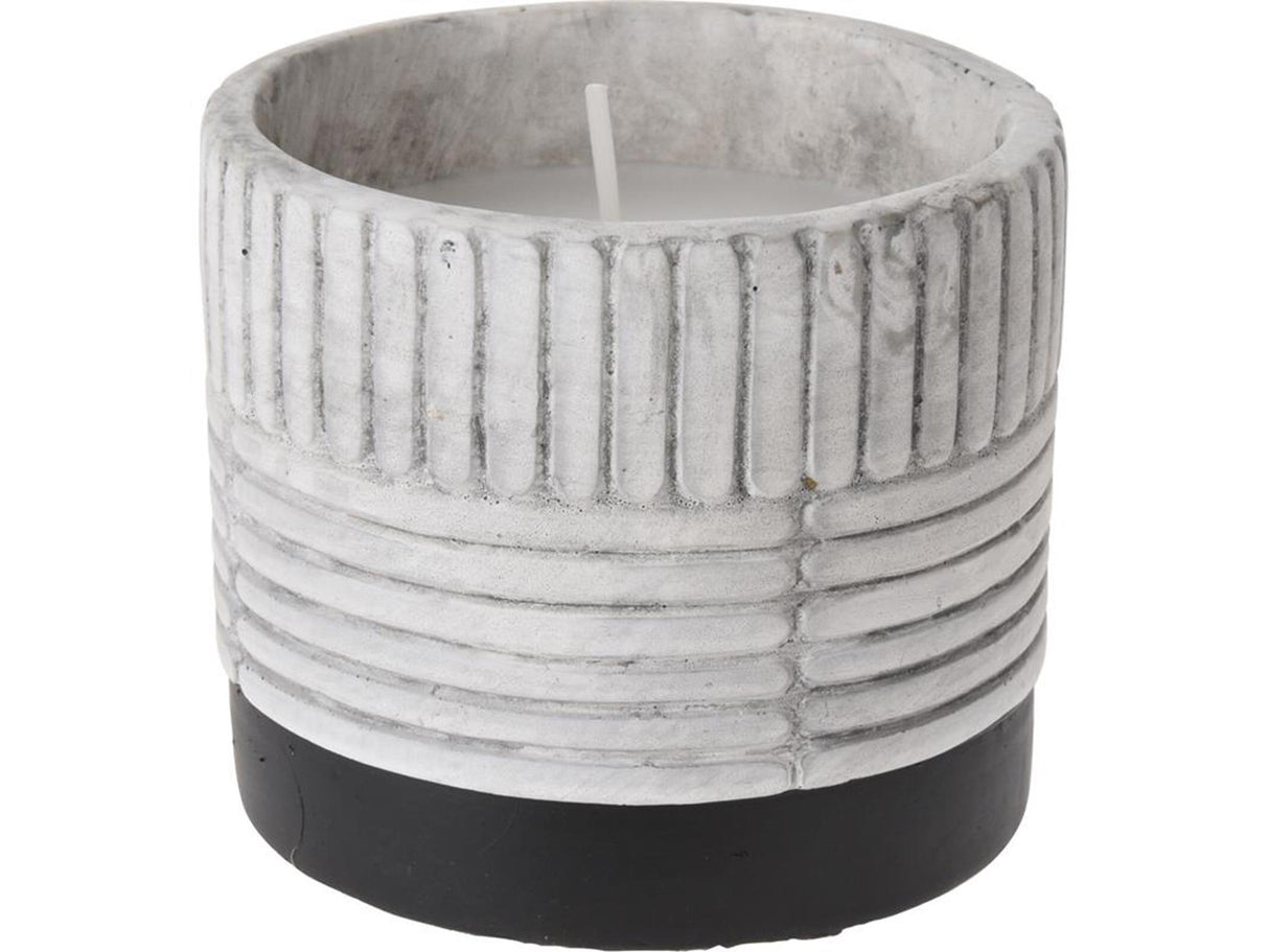 Pro garden citronella kaars in keramieken pot grijs