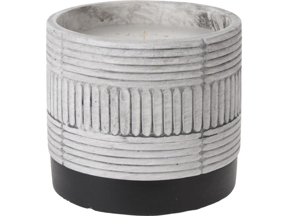 Pro garden citronella kaars in keramieken pot grijs