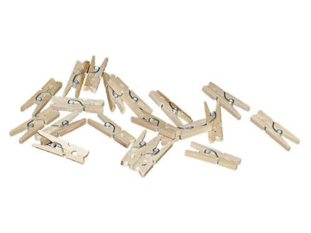 Haza mini clothespins 20 pcs natural 5 bags