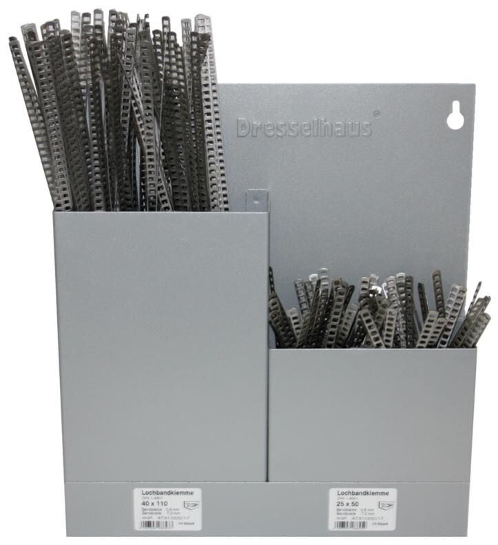 Dresselhaus axle cover clamp band assortment lochbandclipme sort.perforated tape clam 2-fold equipped