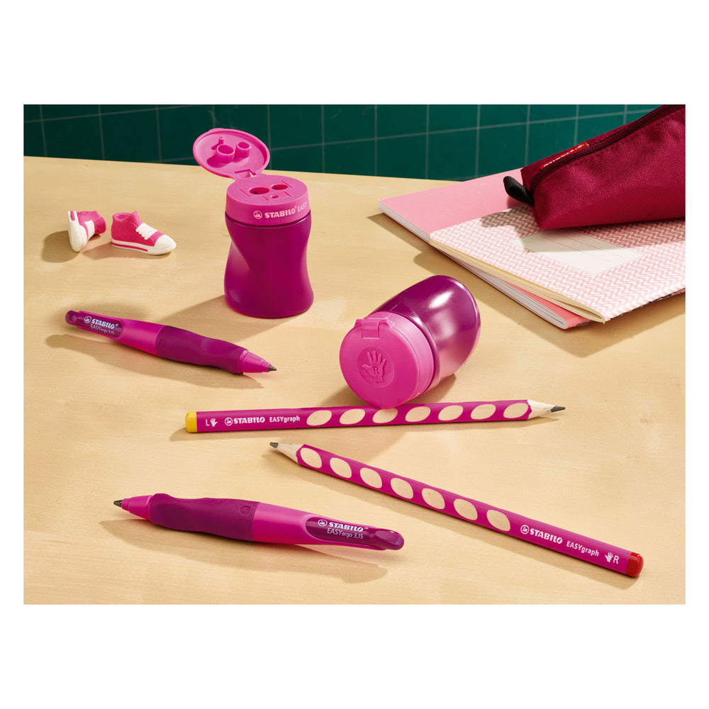 Stabilo Easysharpener - 3 en 1 lápiz Sharper - Right - Pink