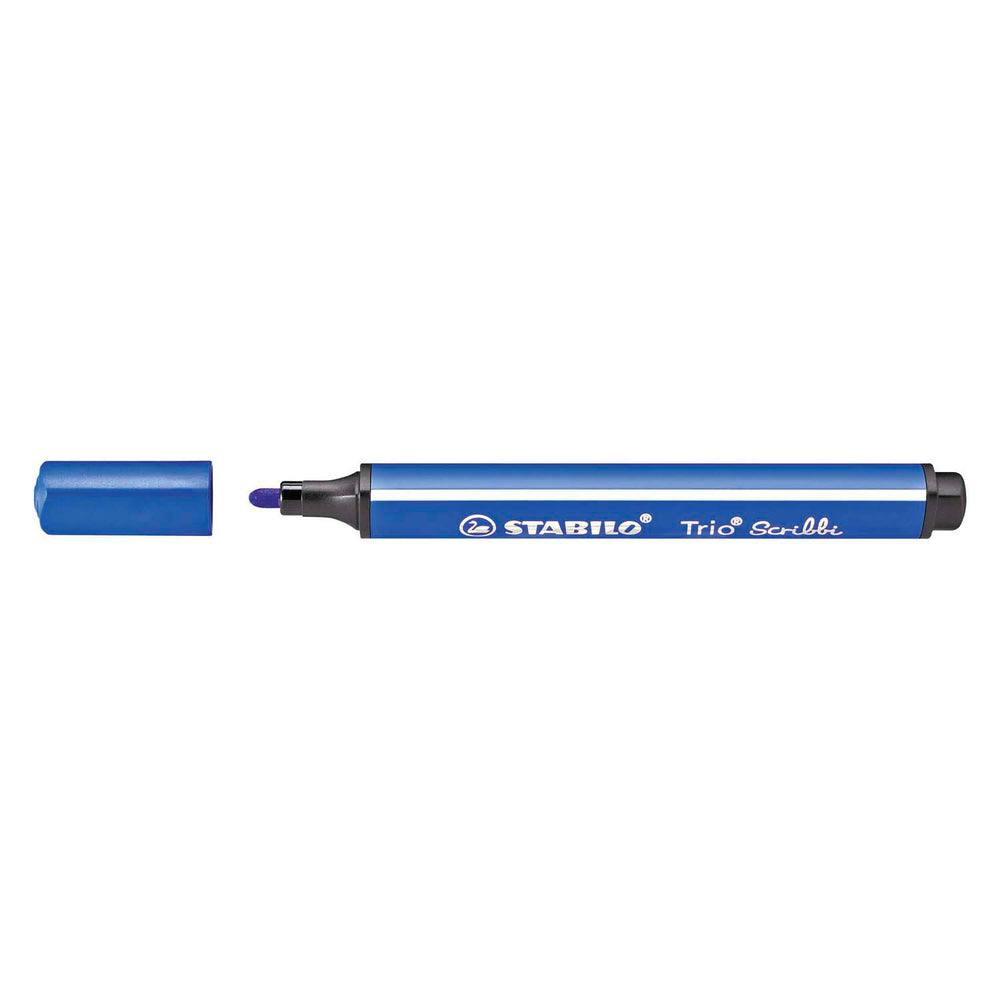 Stabilo trio scribbi - fieltro -tip pluma con punto de remojo - azul