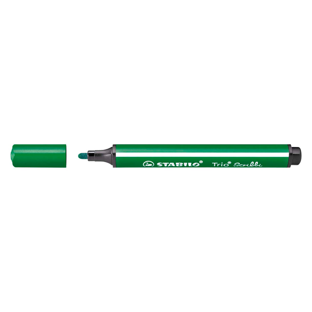 Stabilo trio scribbi - felt-tip pen with spring-loaded tip - green