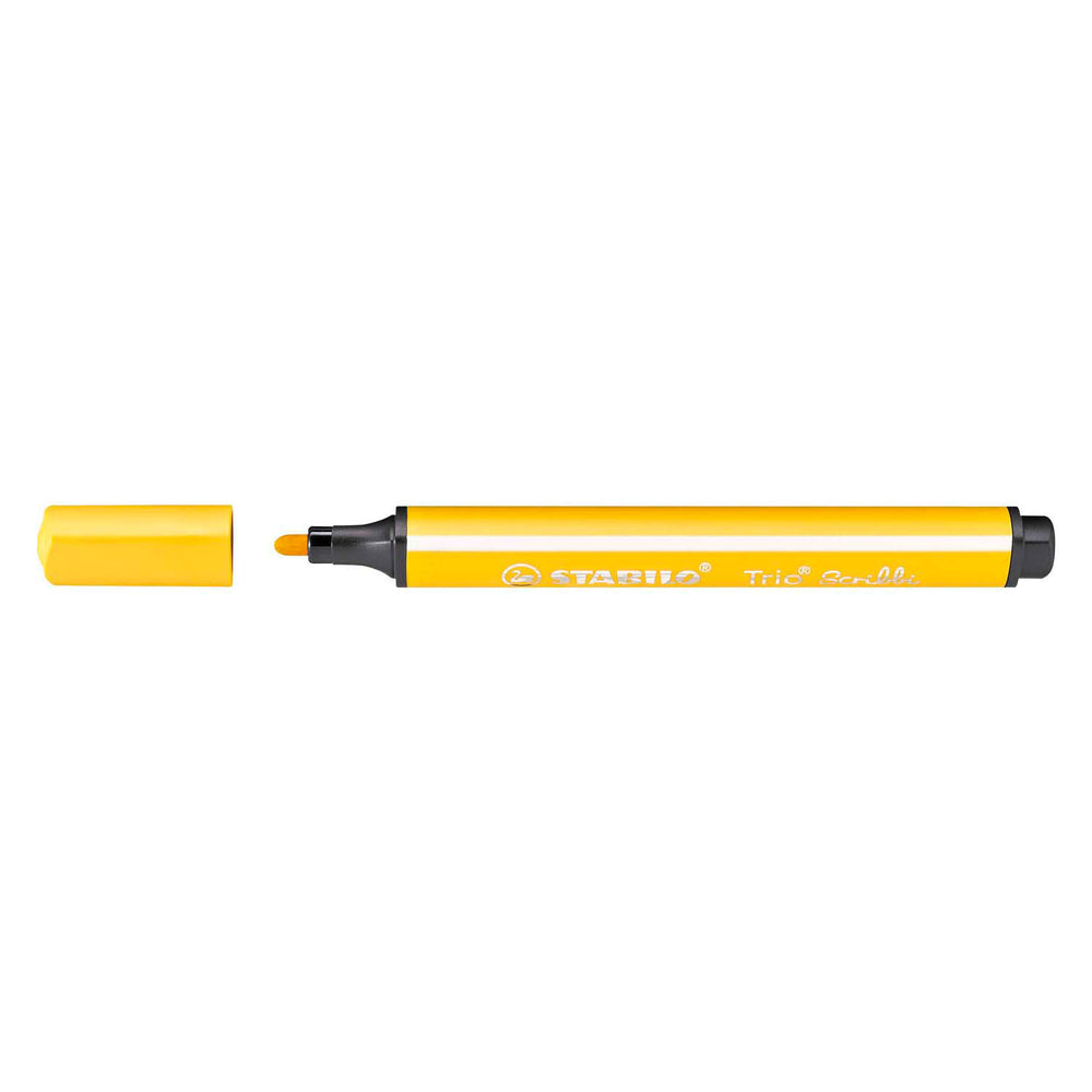 Stabilo trio scribbi - felt-tip pen with spring-loaded tip - yellow