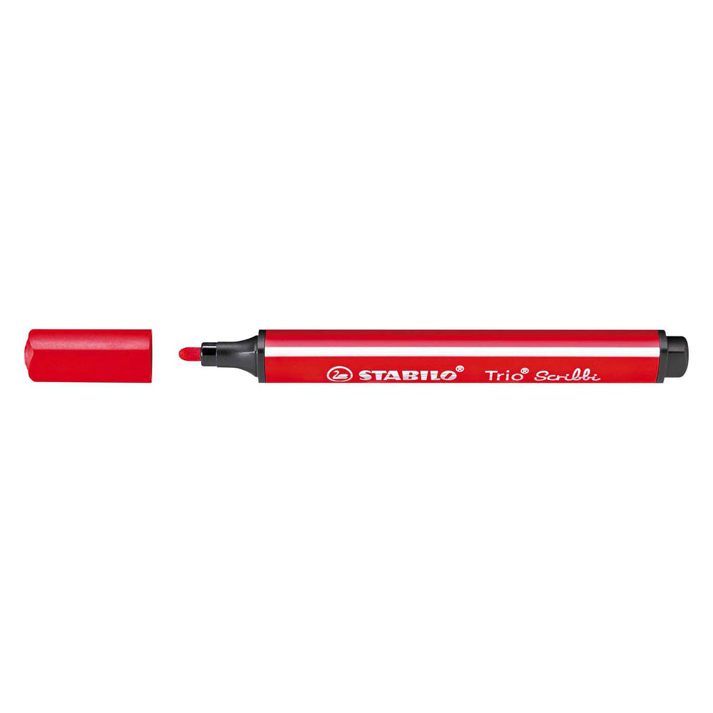 Stabilo trio scribbi - felt-tip pen with spring-loaded tip - red