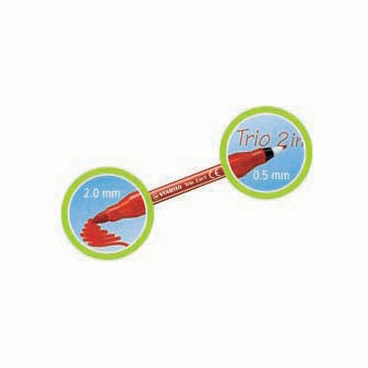 Stabilo Trio 2 in 1 - Filztip Stift und Fineliner in einem - Set 10 Stücke
