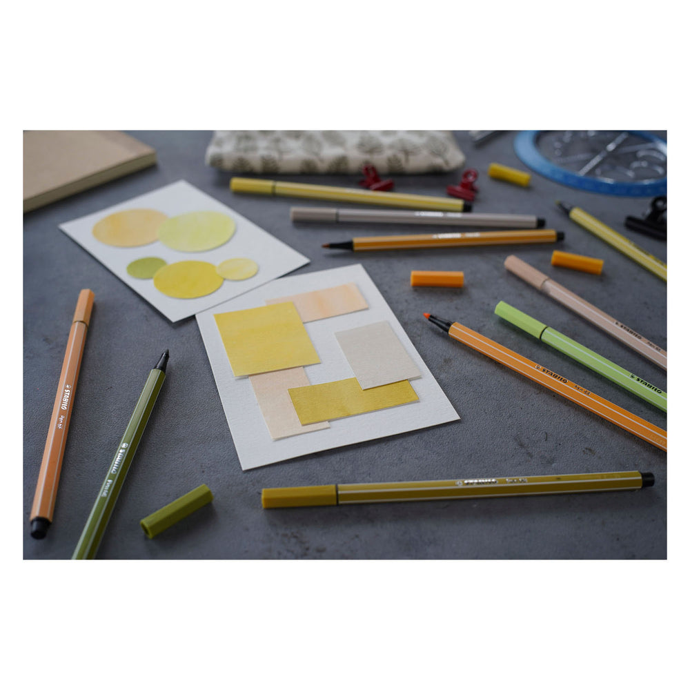 Stabilo pen 68 - felt-tip pen - khaki (68 66)