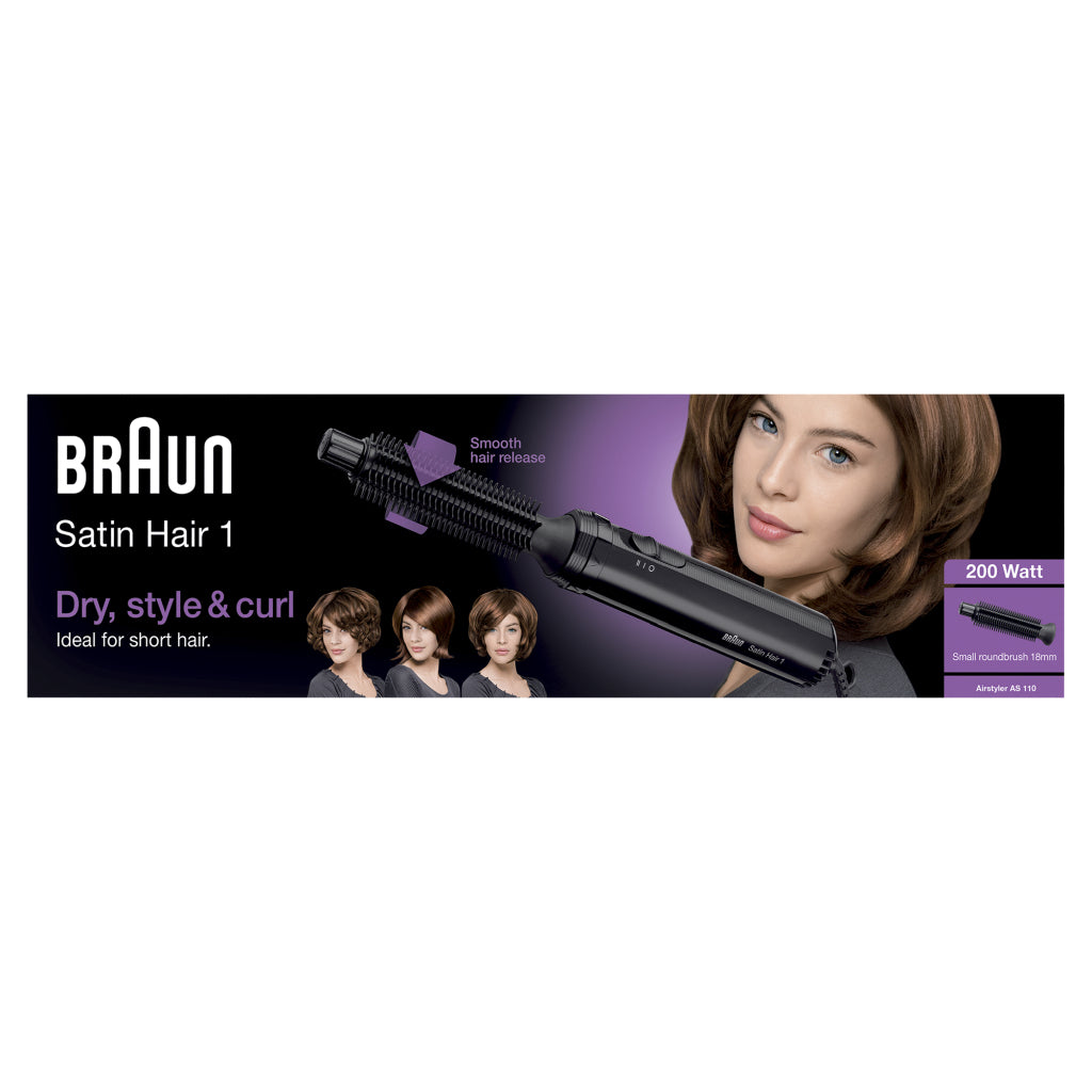 Braun AS110 Satin Hair 1 Brosse à friser Noir