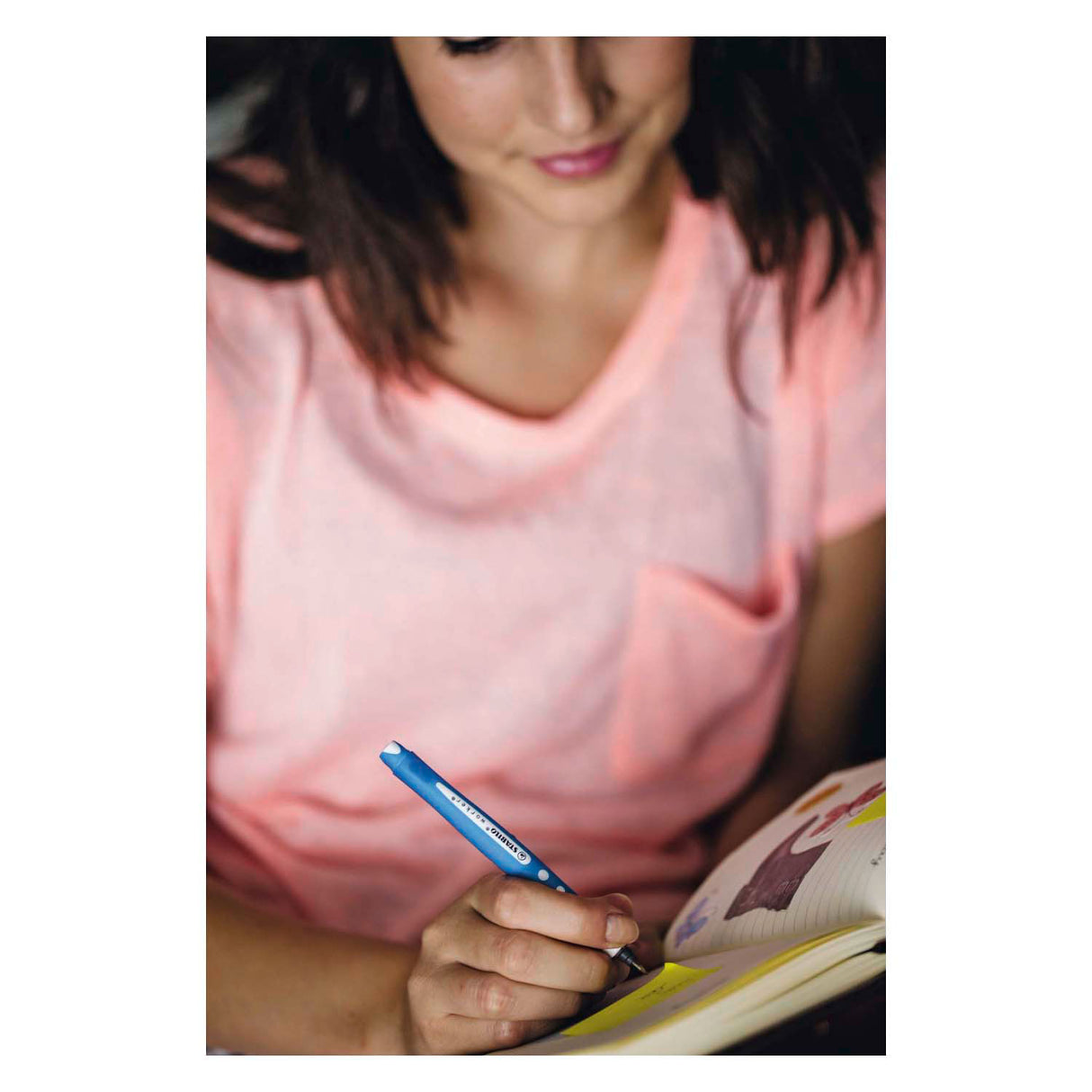 Trabajador stabilo colorido azul