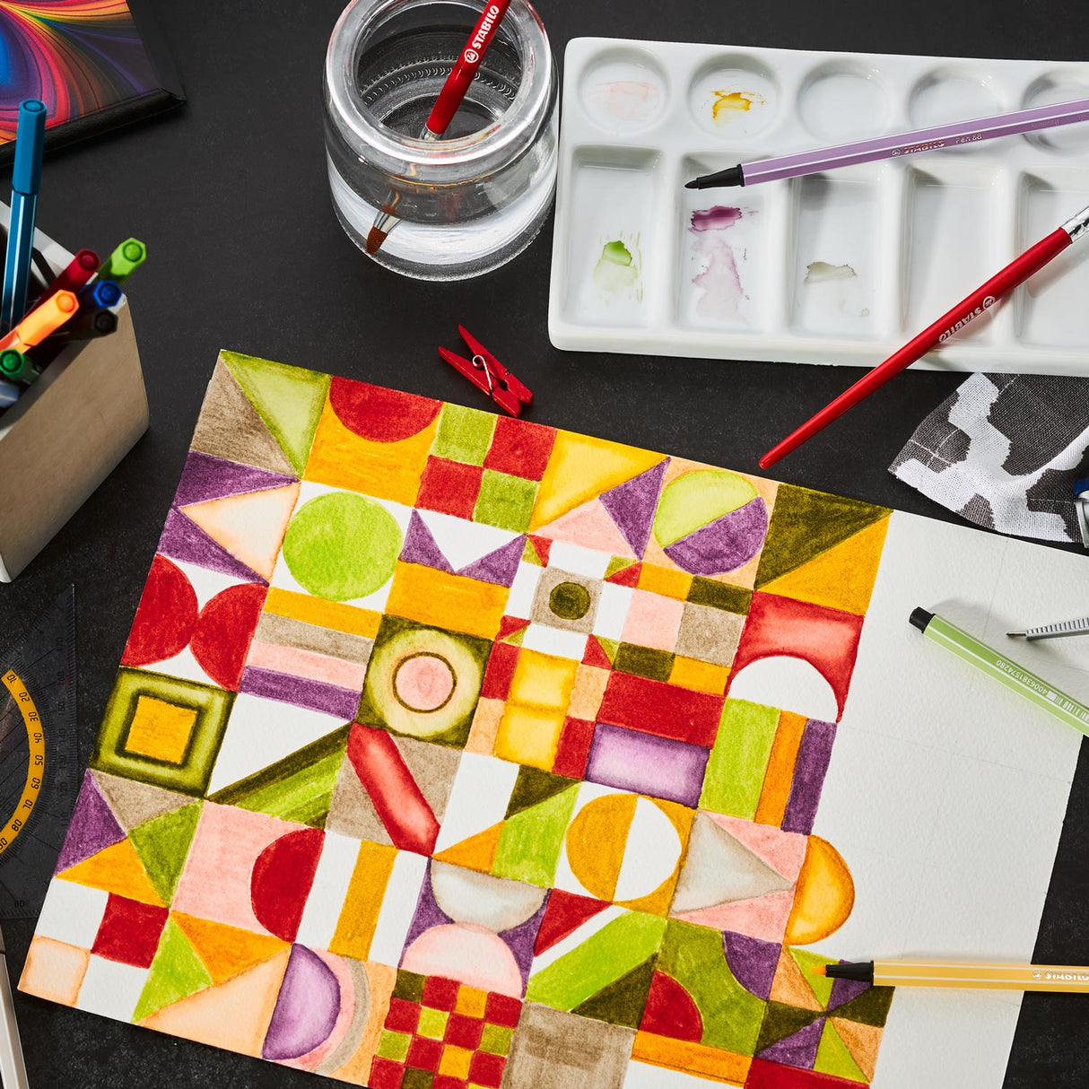 Stabilo Pen 68 - felt-tip pen - metal box with 20 pieces