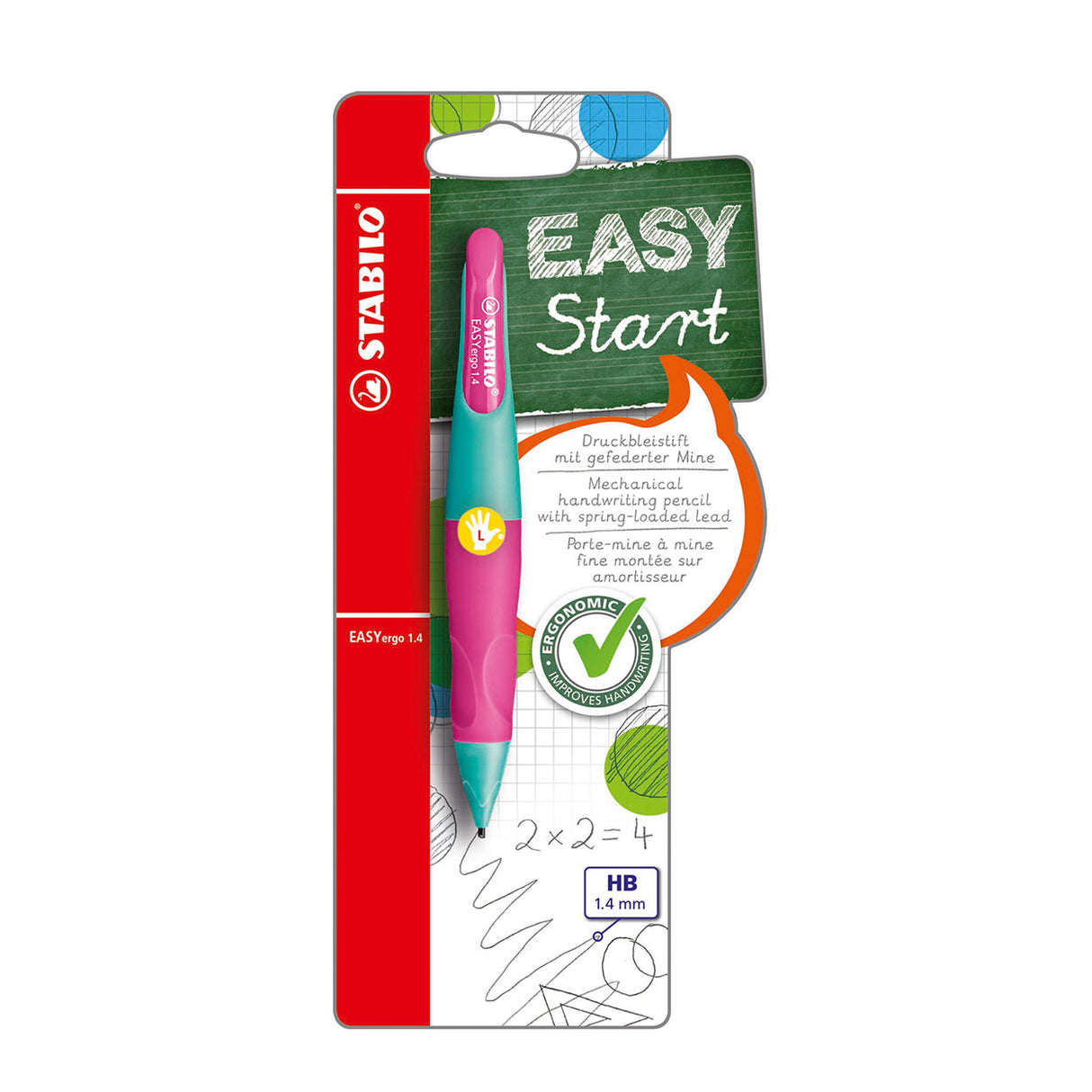 STABILO EASYergo 1.4 Left-handed - Neon Pink