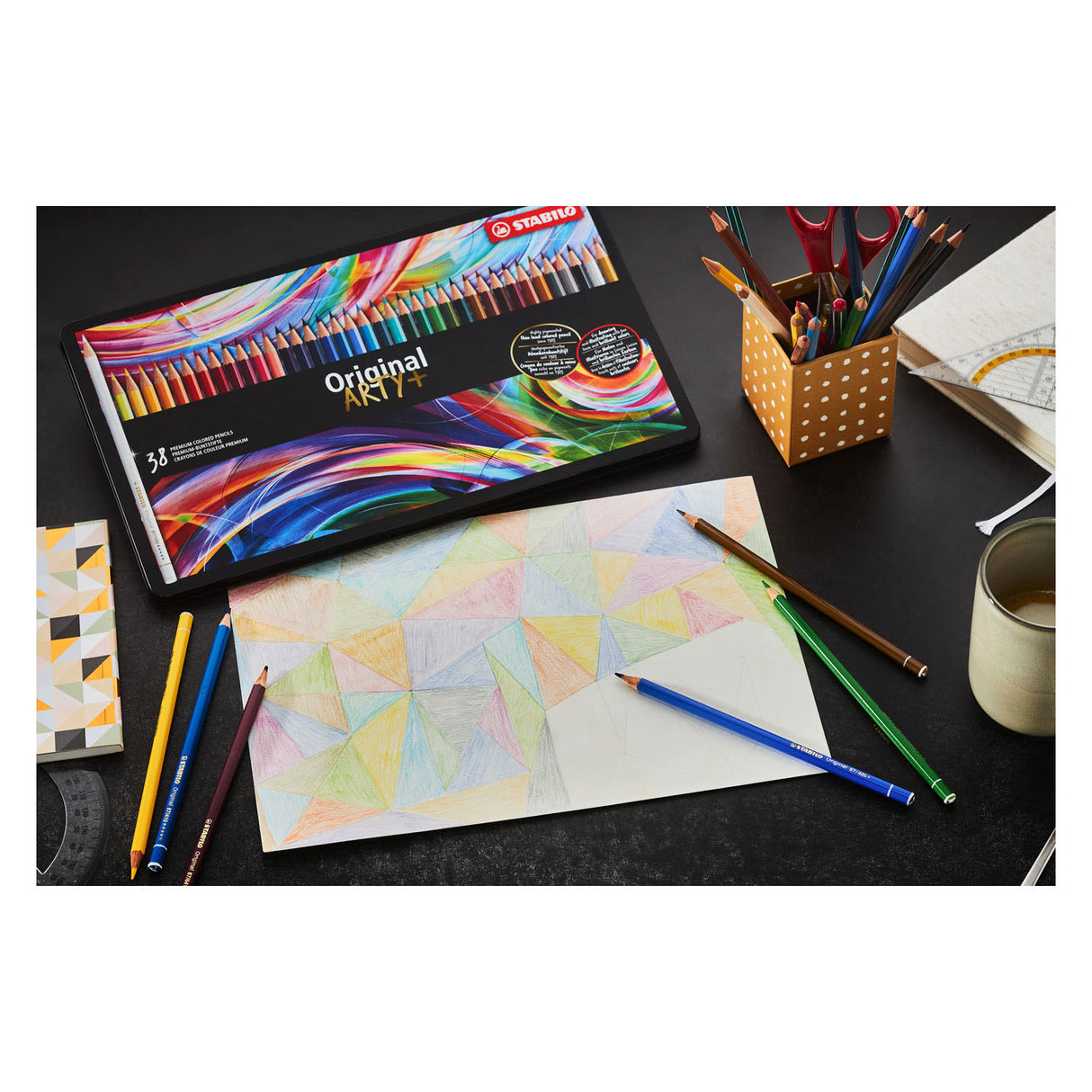 Stabilo Originalfarbene Bleistifte Metallbox, 38st.