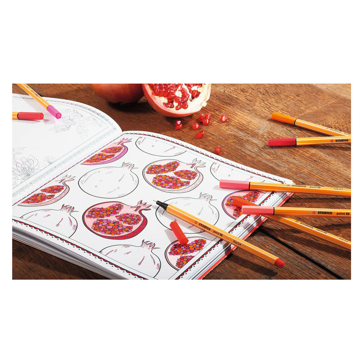 Stabilo Point 88 Fineliners de caja de metal, 50º.