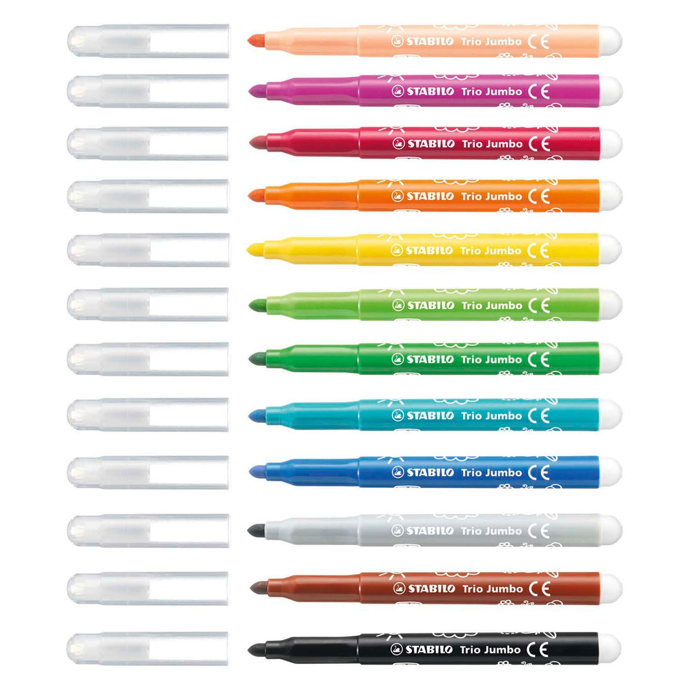Stabilo Trio Jumbo ViltStifts, 12st.