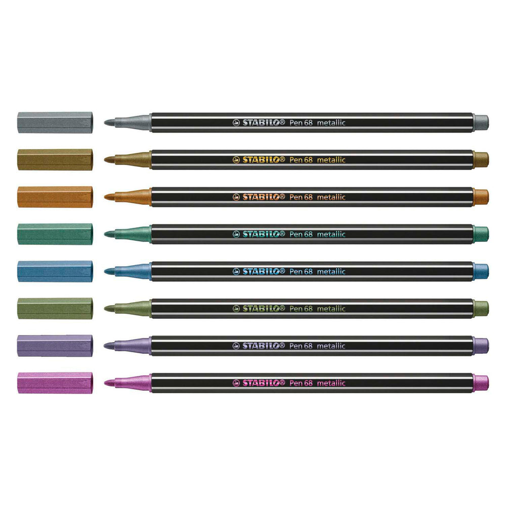 Stabilo Pen 68 Pensas metálicas metálicas, 8st.