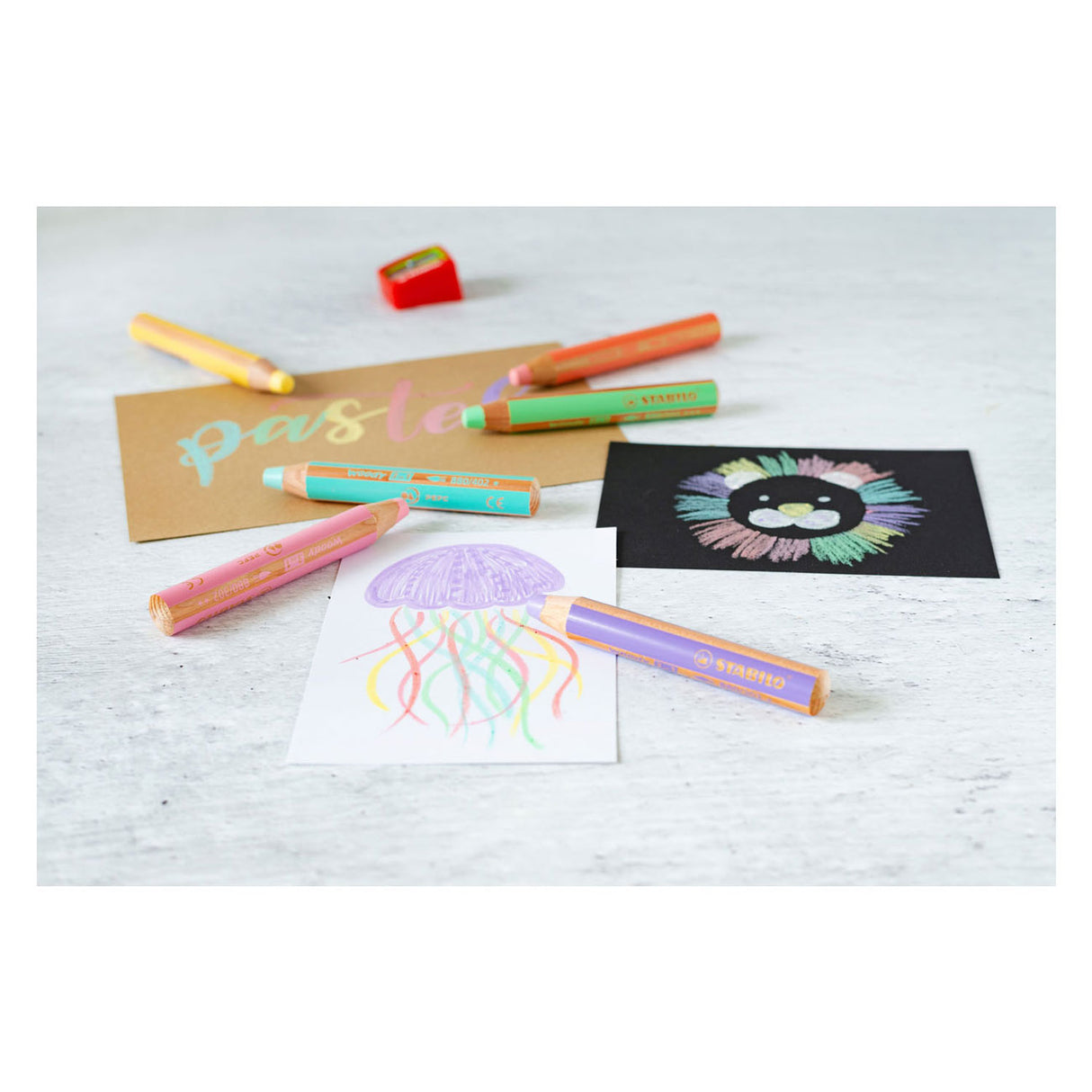 Stabilo Woody 3in1 Bleistifte - 18 Farben + Bleistift Schlamm