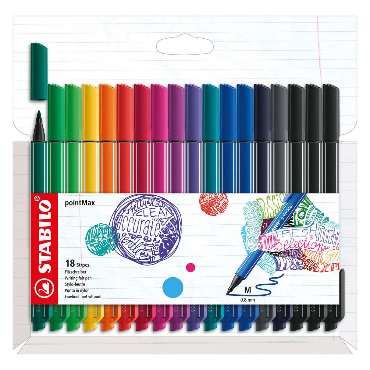 Stabilo Pointmax Fineliners, 18..