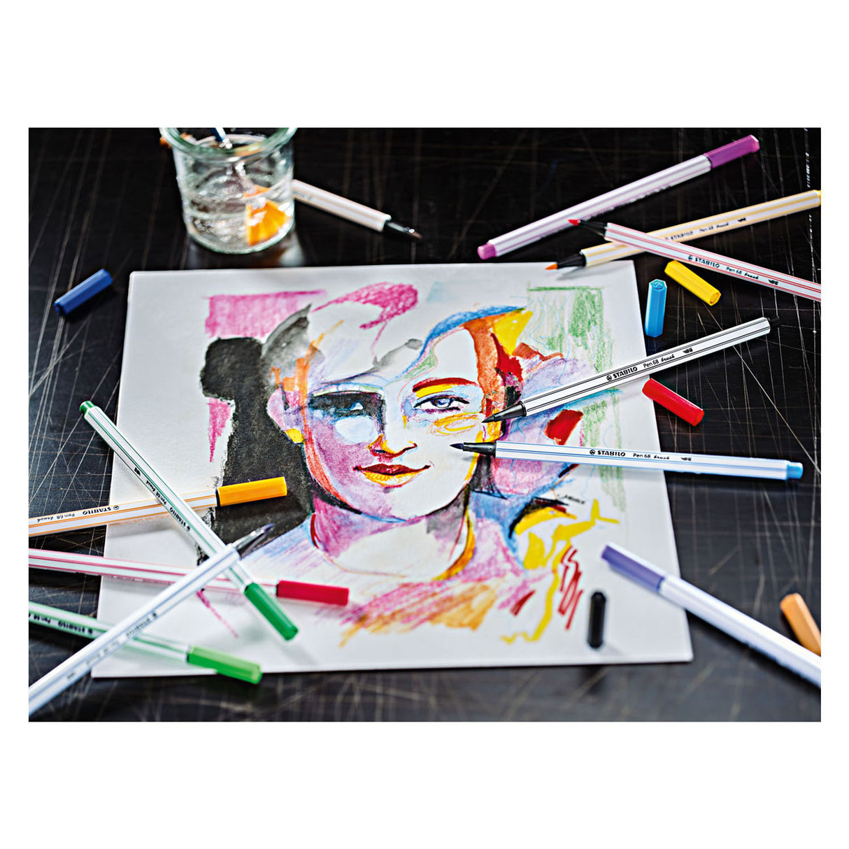 Penna Stabolo 68 Bannocchia di metallo artistico 30st.