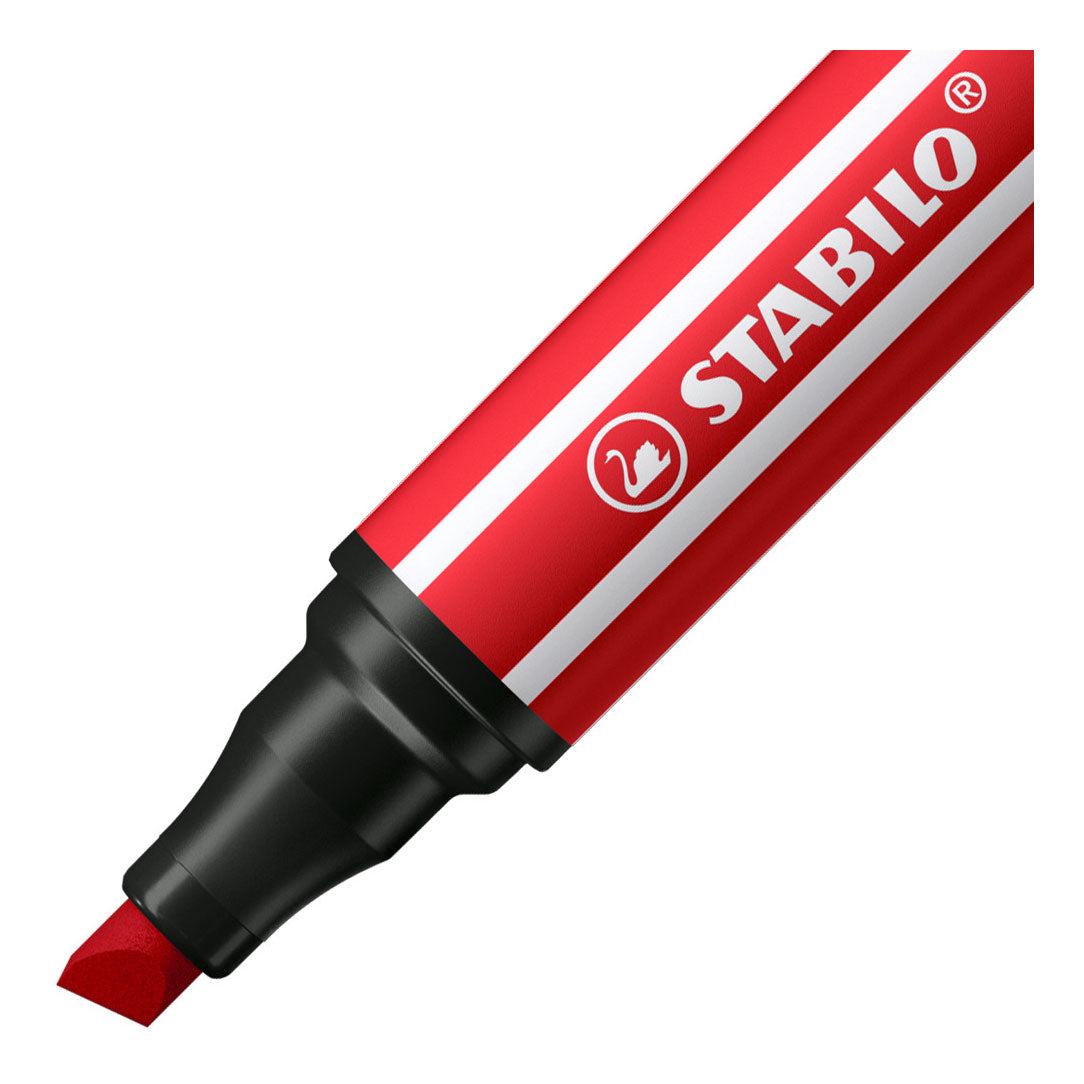 Caneta stabilo 68 max felt -tip caneta com espesso chisel point carmine vermelho