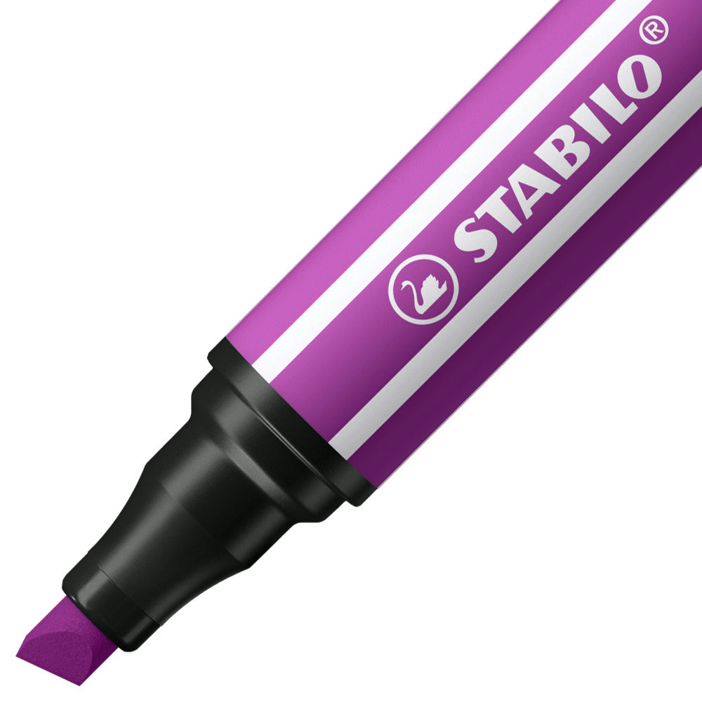 Pen stabilo 68 Max FI SENTIS -TIP con un grueso punto de cincel lila