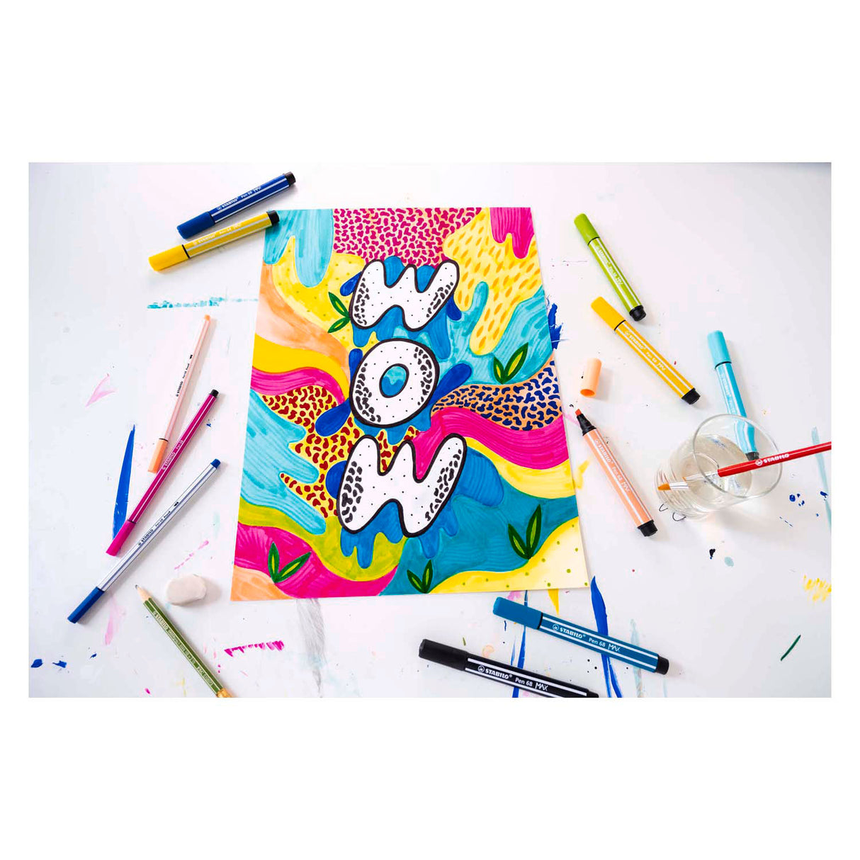 Stalolo pero 68 maximálne plsné pero s hustým sekáčkovým fialkom