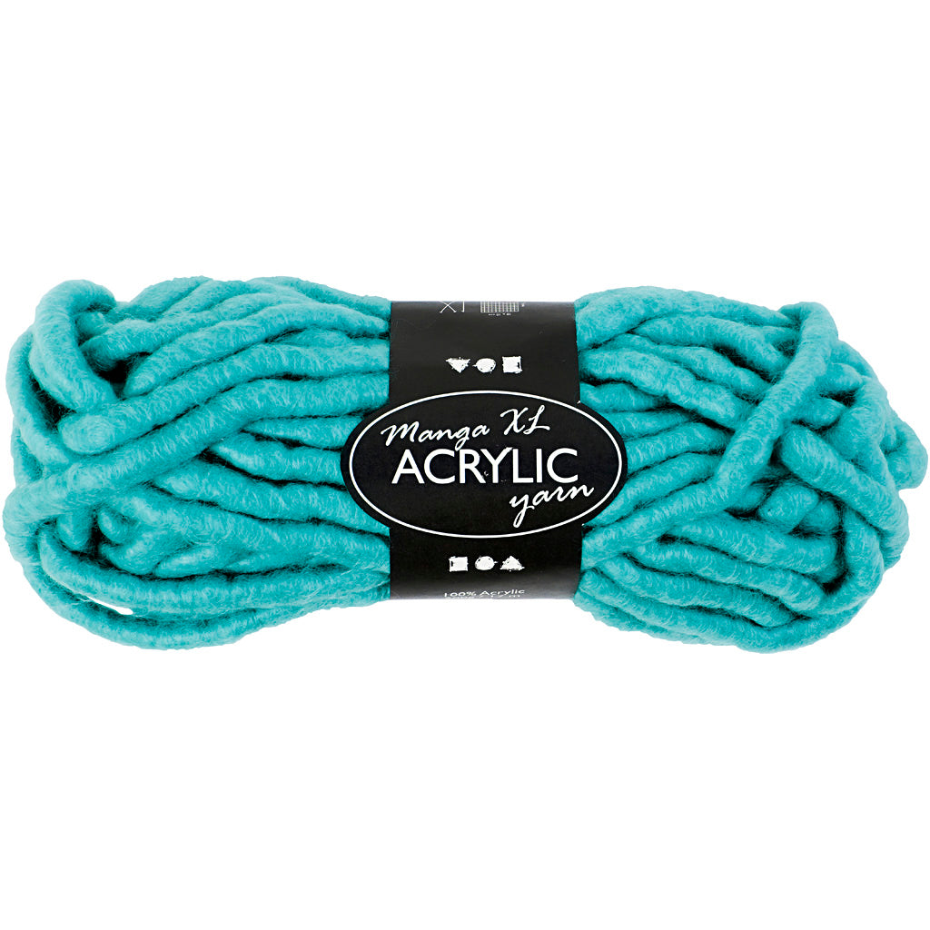 Creativ company xl acrylic yarn, l: 17 m, size manga, turquoise, 200 g 1 ball
