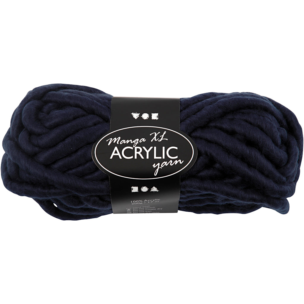 Creativ company xl acrylic yarn, length 17 m, size manga, dark blue, 200 g 1 ball