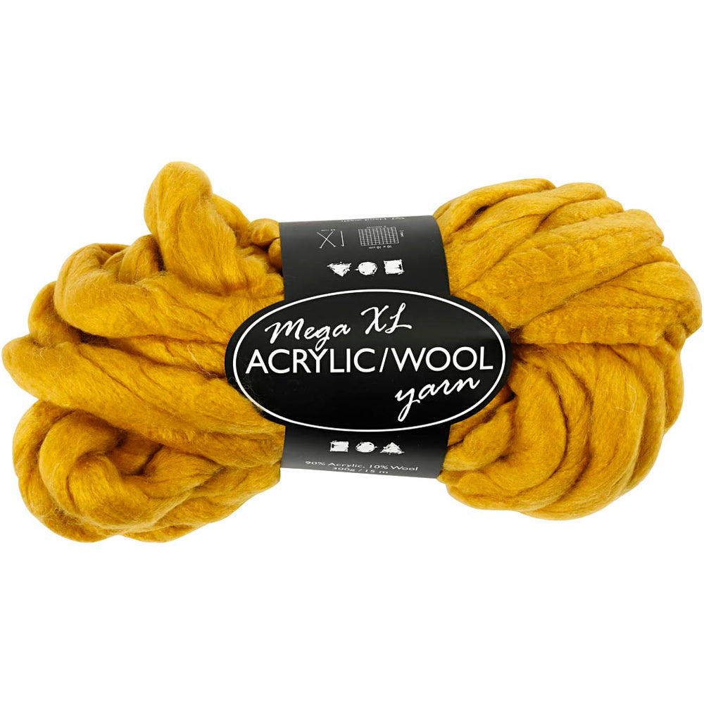 Creative Company XL Garn of Acrylic Dark Yellow, 15m