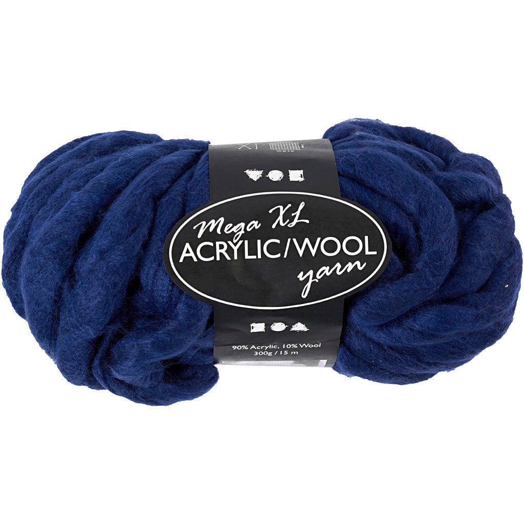 Creativ company xl acrylic yarn - dark blue, 15m