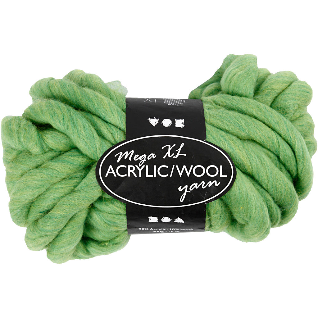 Creativ company xl yarn from acrylic - lime green, 15m