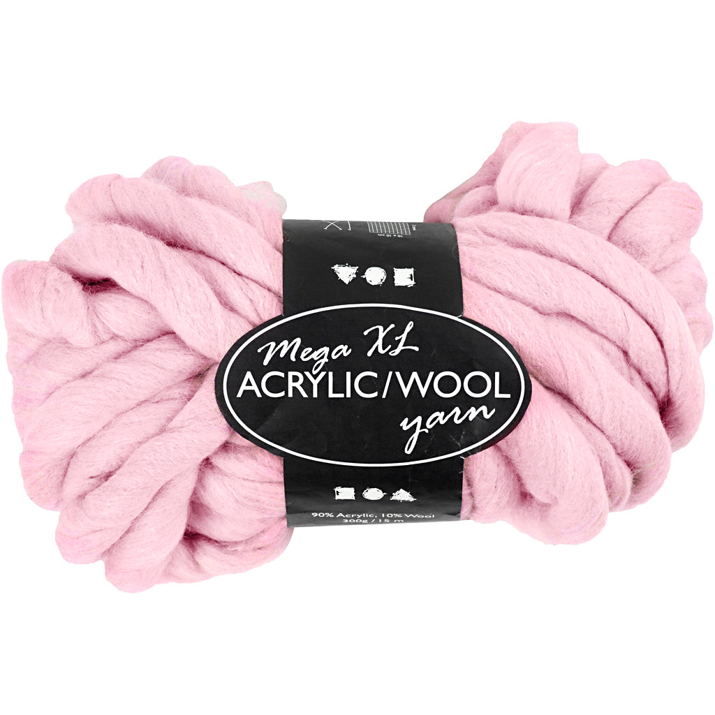 Creativ company xl acrylic yarn - pink, 15m