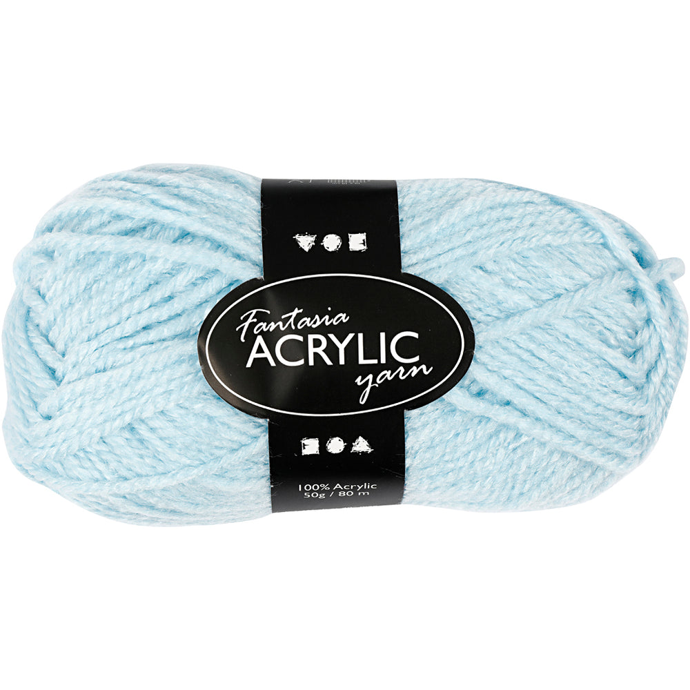Acrylic yarn, Light blue, 50gr, 80m
