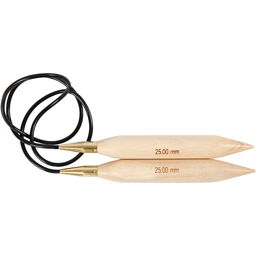 Creativ company circular knitting needles, length 150 cm, size 25 mm, 1 piece