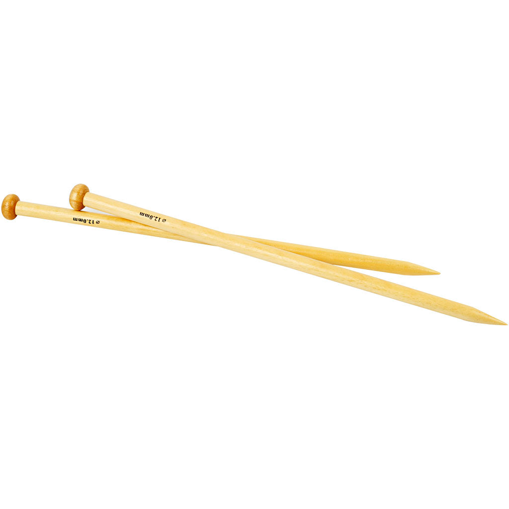 Creativ company knitting needles, length 35 cm, size 12 mm, 1 pair