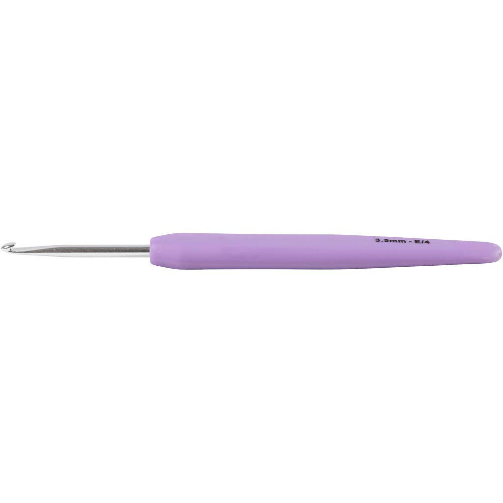 Creativ company crochet hooks, size 3.5, length 13.3 cm, size 3.5 mm, light purple, 1 piece
