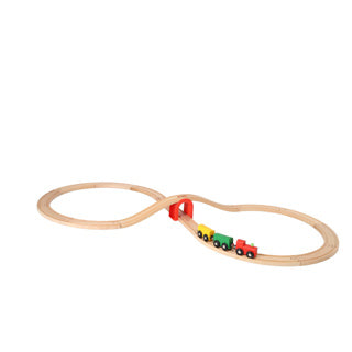 Eisenbahnschienen Holz 20-teilig