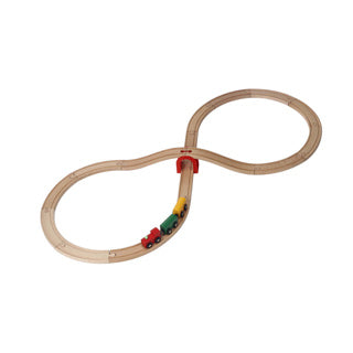 Eisenbahnschienen Holz 20-teilig