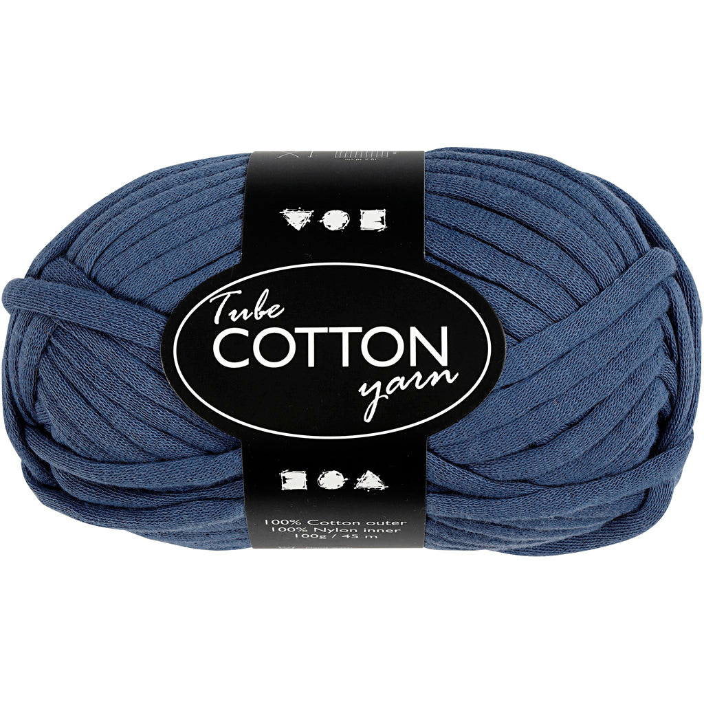 Creativ company textielgaren, l: 45 m, donkerblauw, 100 gr 1 bol