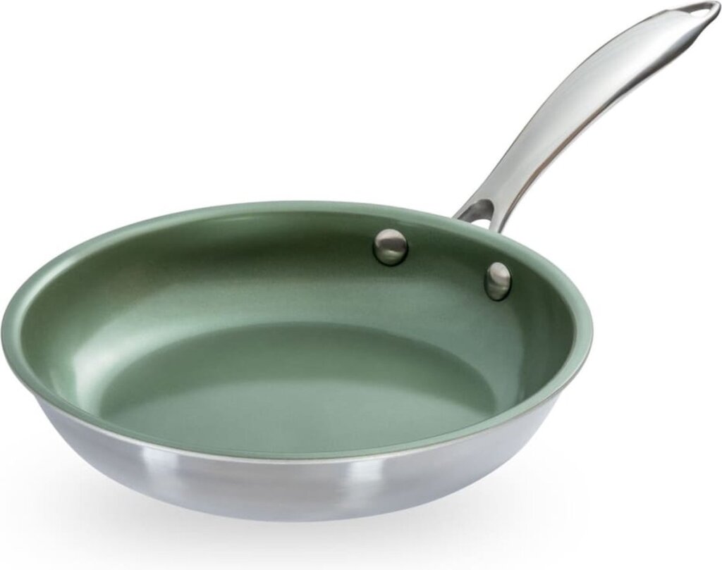 Diversen just vegan frying pan eco 20cm stainless steel green